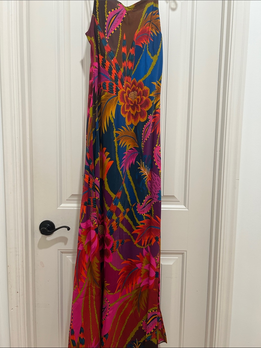 FARM Rio Fuchsia & Navy Tropical Floral Maxi Dress - Picture 4 of 9